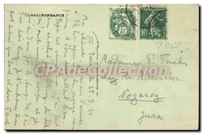 Abadia de Cluny — vista geral — gravura segundo Sagot, editada por M.T. Cluny — Verso