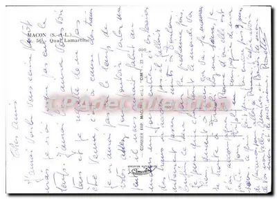 Visão da rue de la République em Mâcon — editor CIMV, n° 564 — Verso