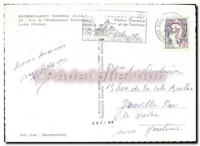 Bourbon-Lancy Thermal — Ogród Dziecięcy — Cim' Imp. Macon — Rewers