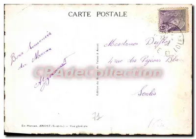 Morvan — Ogólny widok — Wydawnictwo Biura Tahac w Anost (S.-et-L.) — Rewers