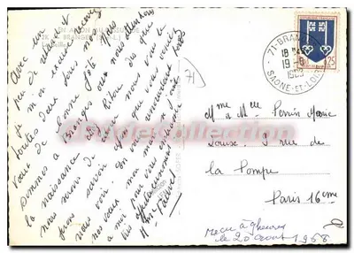 Ponte sobre a Saône em Branges-sur-Saône — vista aérea — editor desconhecido, número de série não visível — Verso