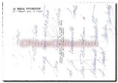 Półnowoczesna La Bresse Pittoresque Depart pour la vogue — Rewers