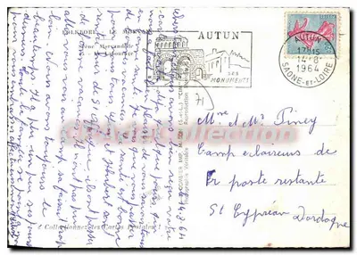 Scena polowania z dwoma bykami — Autun, Saône-et-Loire — CPAPHIL — Rewers