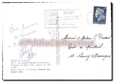 Cluny — Abp. św. Hugona — Combière Imprimeur — Rewers