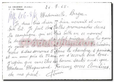 Huis in La Charmée (S.-et-L.) — uitzicht van het huis met balkon en tuin — uitgever Cim — Achterkant