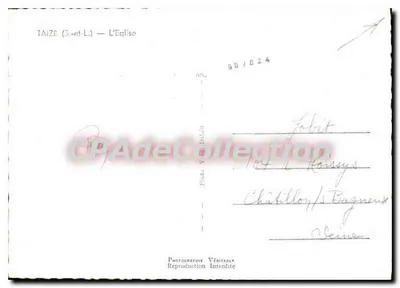 Bilhete postal semimoderno Taize S e L A Igreja — Verso