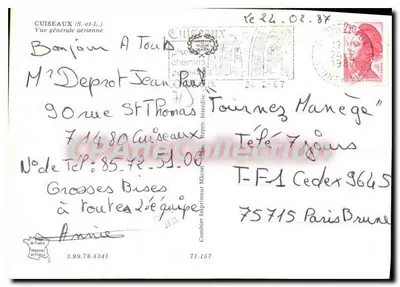 Cuisaeux (S.-et-L.) — Ogólny widok z lotu — Wydawca Combier — Rewers