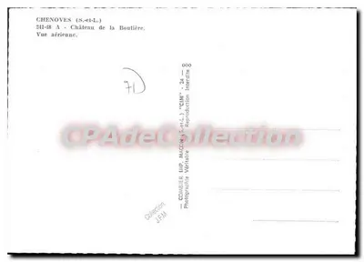 Chénovès (S.-et-L.) — Zamek Boutière — wizja z lotu — Crims — Rewers