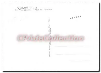 Charolles (S. y L.) — Vista aérea - Torre del Temerario — Ediciones Aéreas GHA Canibier Photo Mâcon — Reverso