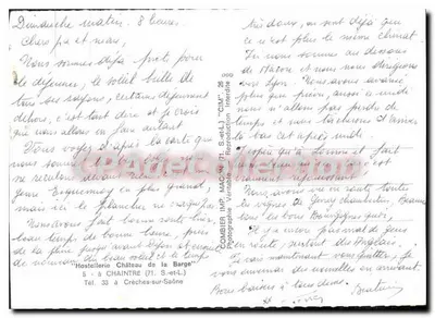 Gospodarstwo w zamku La Barge — Chaintre (71) — Comblain Imp. Macon — Rewers