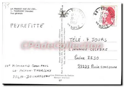 Thorigny (Vendée) — Ogólny widok — Pierre Artaud & Cie, Nantes — Rewers
