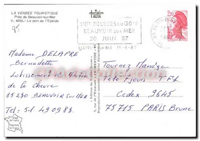 Porto do Epoidis — Beauvoir-sur-Mer — Edição do Velho Chouan — Verso