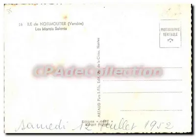 Ilha de Noirmoutier — Os Marais Salants — Edições Gaby — Verso