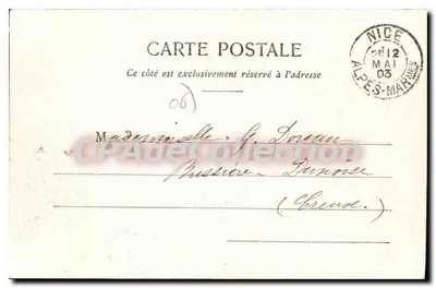 Nice — Nowe Ogrody — Palmy — Wydawnictwo Guletta, fot., Nice, nr 511 — Rewers