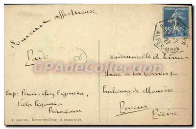 Peïra-Cava (Alt. 1.580 m.) — Ogólny widok — J. Morara, bazar i fryzjer — Rewers