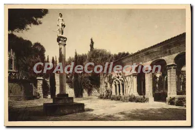 Abbaye de Roseland — Widok klasztoru z figurą — L. Gilletta, wydawca-fotograf, nr 4