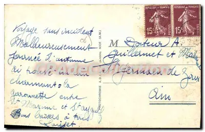 De Kust van de Azuurzee — De lavendelverzameling — Uitgave A.D.I.A. n°2065 — Achterkant