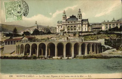Monte-Carlo — O Tiro aos Pássaros e o Cassino vistos do Mar — LL. — N° 136