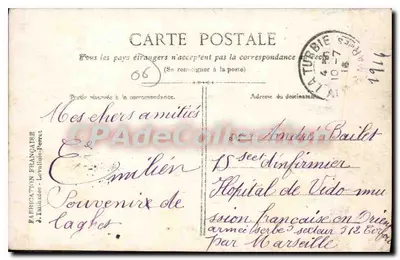 Retrato de um homem — decoração floral — editor De Lachet — Verso
