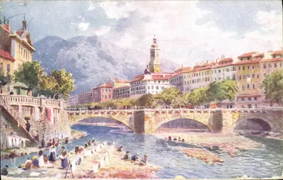 Nice - Most Paillon — piękna scena — wydawca Tuck, seria Côte d'Azur n°106