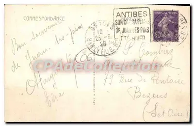 Juan-les-Pins — Banhistas na Praia — LL, n°79 — Verso