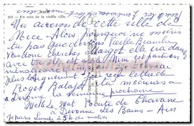 Kąt starego miasta — Nice — Wydawnictwo Art Montluel — Rewers