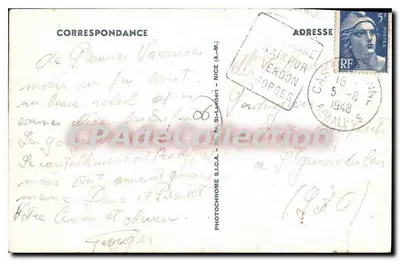 CANNES - La Croisette — Wielkie hotele widziane z ogrodów Albert 1er — C. 33 — Rewers