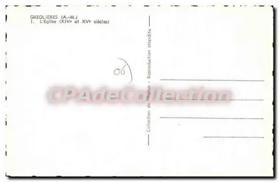 Chiesa di Greolières — XIV e XV secolo — CPAdeCollection — Verso