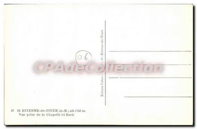 St Étienne-de-Tinée — Vista tirada da Capela Saint-Roch — Edição Fabre — Verso