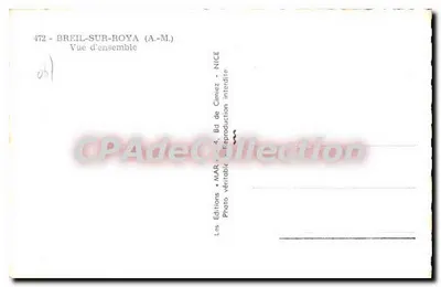 Breil-sur-Roya — Vista geral — Les Editions MAR — Verso