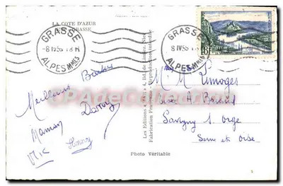 Grasse — Ricordo di Grasse — Éditions Française, Nice — Verso