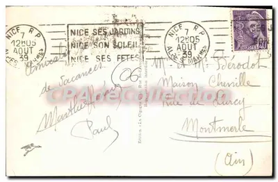 Beaulieu-sur-Mer e Saint-Jean-Cap-Ferrat — Vista geral — Edição La Cigogne — Verso