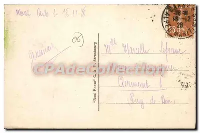 蒙特卡洛景观 — 出版商‘Reel-Photo’ C. A. F. 斯特拉斯堡 — 编号 06 — 背面
