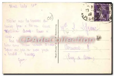 Monako - Monte Carlo i granica włoska — Stara pocztówka n°179, wydawca 'Reel-Photo' C. P. Strasbourg — Rewers