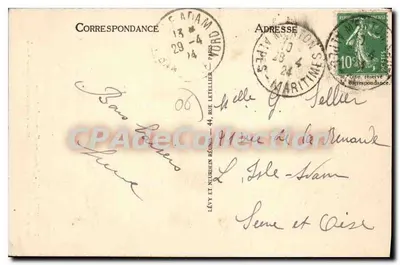 Menton - Fronteira Franco-Italiana e o Ponte Saint-Louis - Selecta LL — Verso