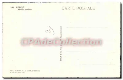 Vence — Velha casa — Braun & Cie, Mulhouse-Darnach — Verso