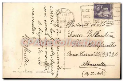 Dwie kobiety w tradycyjnych strojach na winnicy — Côte d'Azur — wydawca L. Gilletta et Cie, nr 200 — Rewers