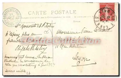 CANNES (P.-M.) — Abadia de Lérins - Portal de entrada — Lib. Maillan édit. Cannes 653 — Verso