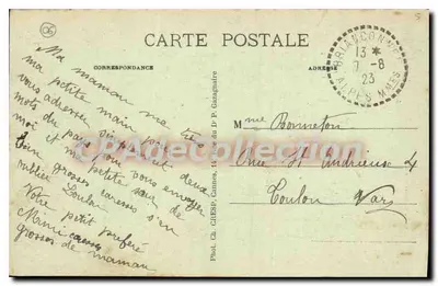 Saint-Auban - Grotta N. D. de la Clue — wydawca nieznany, numer serii nie widoczny — Rewers