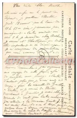 Menton — Publiczny ogród — wydawca Cartolina Postale — Rewers