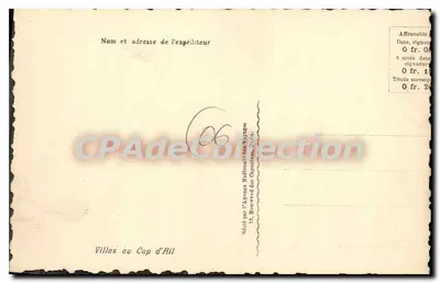 Vilas no Cap d'ail — editado pela Avena National des Voyages, 12, boulevard des Capucines, Paris — Verso