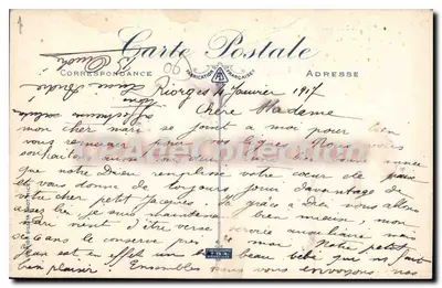 Ansicht der Küste — biblischer Text — Verleger 'Carte Postale Française' — Rückseite