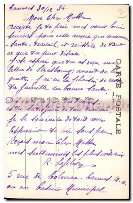 CANNES — Os Jardins da Esplanada — Gilletta e Cie, Ed. Fot. Nîos, n° 500 — Verso