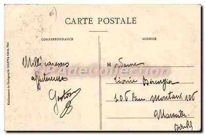 Menton - Uitzicht genomen vanaf Garavan — Ed. Giletta, fot. Nice, n° 947 — Achterkant