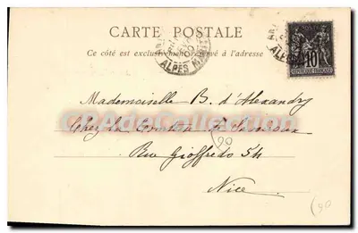 Antibes — Het Haven en Fort Reille — Berger & Cie, Rue Nationale, n°7 — Achterkant