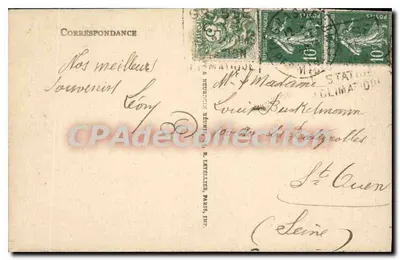 Grasse — Hotele i wille widziane z bulwaru Thiers — L.L. — Rewers