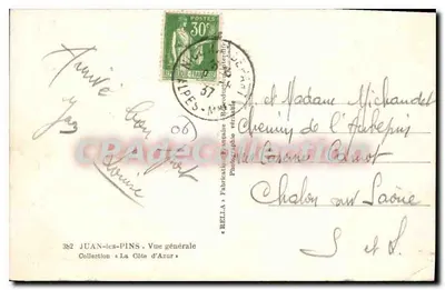 Juan-les-Pins — Vista geral — Rella — Verso
