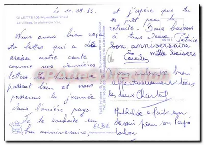 Gilette (06-Alpes-Maritimes) — Dorf in der Ebene des Var — ELBE Verlag — Rückseite