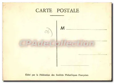 Nice — Dzień znaku pocztowego, Setecentenny Rocznica znaku pocztowego francuskiego 1949 — Wydane przez Federację Francuskich Towarzystw Filatelistycznych — Rewers