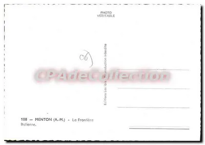 Menton (A.M.) — La Frontiera Italiana — Edizioni Ibis — Verso